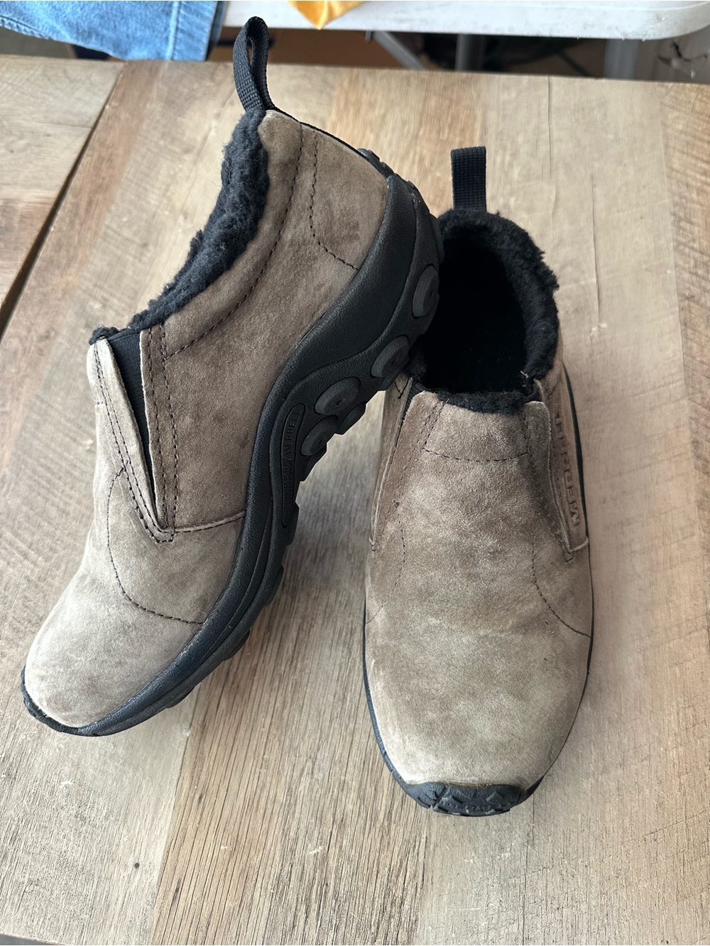 Merrell Slip-On Suede Comfort Shoes - Taupe